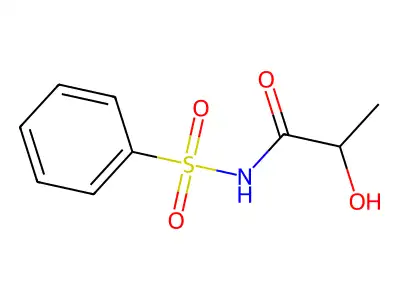 N-(benzenesulfonyl)-2-hydroxypropanamide structure