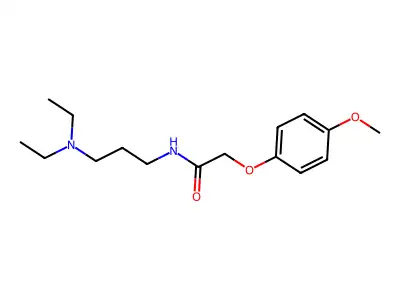 N-[3-(diethylamino)propyl]-2-(4-methoxyphenoxy)acetamide structure