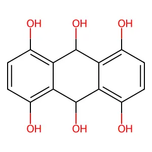 9,10-Dihydroanthracene-1,4,5,8,9,10-hexol structure