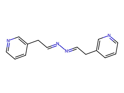 2-pyridin-3-yl-N-(2-pyridin-3-ylethylideneamino)ethanimine structure