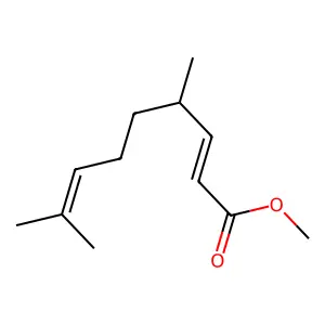 Methyl 4,8-dimethylnona-2,7-dienoate structure