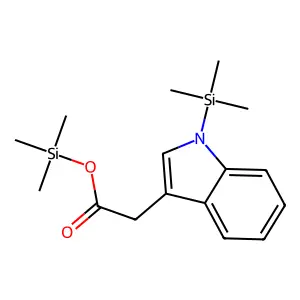 1H-Indole-3-acetic acid, 1-(trimethylsilyl)-, trimethylsilyl ester structure