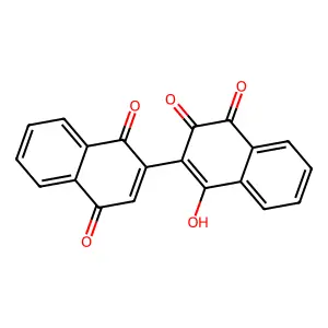 [2,2'-Binaphthalene]-1,1',4,4'-tetrone, 3-hydroxy- structure