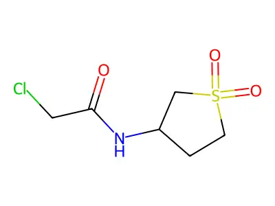 2-chloro-N-(1,1-dioxothiolan-3-yl)acetamide structure
