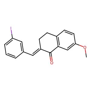 2-(3-iodobenzylidene)-7-methoxy-3,4-dihydro-1(2H)-naphthalenone structure