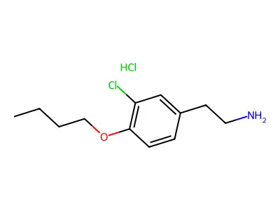 2-(4-Butoxy-3-chloro-phenyl)-ethylamine hydrochloride structure