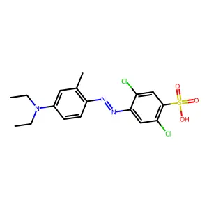 2,5-Dichloro-4-((4-(diethylamino)-o-tolyl)azo)benzenesulphonic acid structure