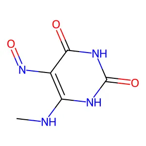 6-(methylamino)-5-nitroso-1H-pyrimidine-2,4-dione structure