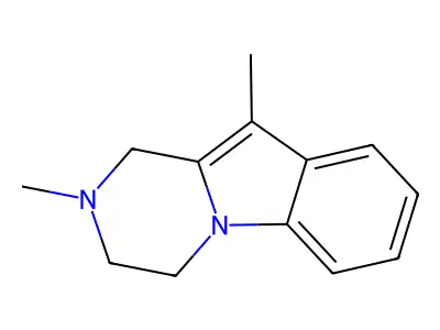Pyrazino[1,2-a]indole, 1,2,3,4-tetrahydro-2,10-dimethyl- structure