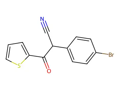 2-(4-Bromophenyl)-3-oxo-3-(thiophen-2-yl)propanenitrile structure