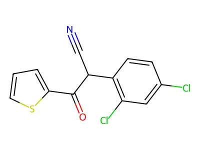2-(2,4-Dichlorophenyl)-3-oxo-3-(thiophen-2-yl)propanenitrile structure
