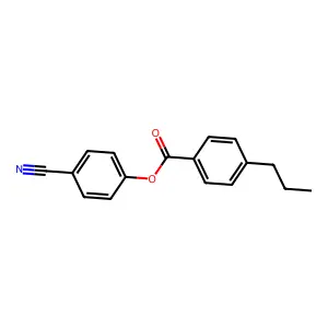Benzoic acid, 4-propyl-, 4-cyanophenyl ester structure