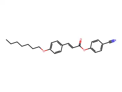2-Propenoic acid, 3-[4-(heptyloxy)phenyl]-, 4-cyanophenyl ester structure