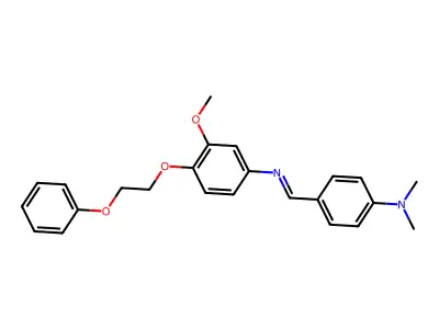N-(4-(Dimethylamino)benzylidene)-3-methoxy-4-(2-phenoxyethoxy)aniline structure