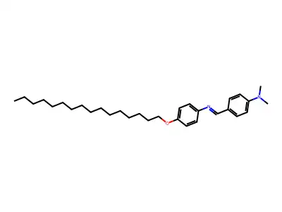 N-(4-(Dimethylamino)benzylidene)-4-hexadecyloxyaniline structure