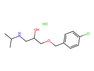 1-((4-Chlorobenzyl)oxy)-3-(isopropylamino)propan-2-ol hydrochloride structure