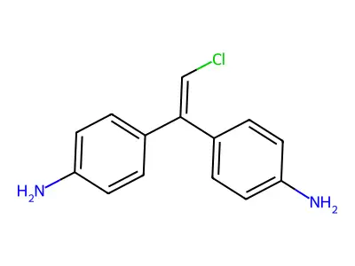 Benzenamine, 4,4'-(chloroethenylidene)bis- structure