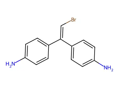 Benzenamine, 4,4'-(bromoethenylidene)bis- structure