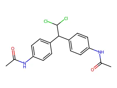 Acetamide, N,N'-((2,2-dichloroethylidene)di-4,1-phenylene)bis- structure