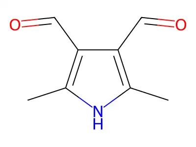 2,5-dimethyl-1H-pyrrole-3,4-dicarbaldehyde structure