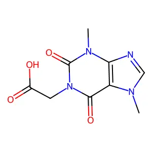3,7-二甲基黄嘌呤-1-甲烷甲酸 structure