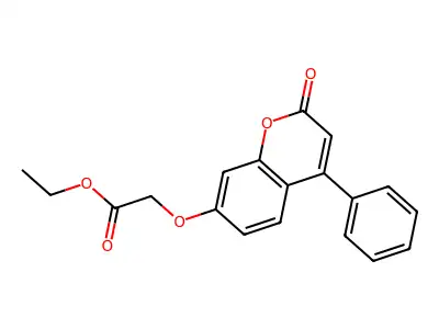 ethyl 2-[(2-oxo-4-phenyl-2H-7-chromenyl)oxy]acetate structure