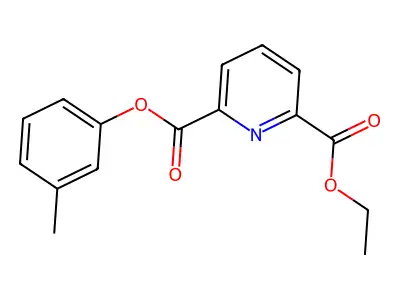 2-O-ethyl 6-O-(3-methylphenyl) pyridine-2,6-dicarboxylate structure