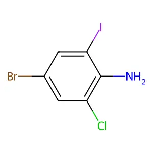 4-Bromo-2-chloro-6-iodoaniline structure
