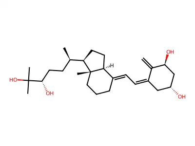 (5Z,7E)-(1S,3R,24S)-9,10-seco-5,7,10(19)-cholestatriene-1,3,24,25-tetrol structure