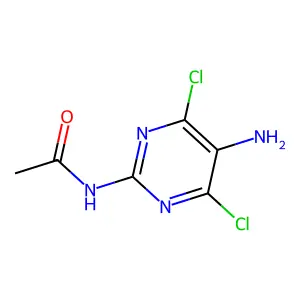 N-(5-amino-4,6-dichloropyrimidin-2-yl)acetamide structure