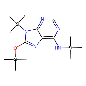 N,9-Bis(trimethylsilyl)-8-[(trimethylsilyl)oxy]-9H-purin-6-amine structure