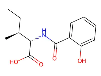 L-Isoleucine, N-(2-hydroxybenzoyl)- structure