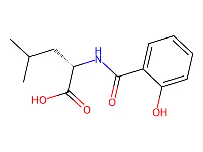 L-Leucine, N-(2-hydroxybenzoyl)- structure