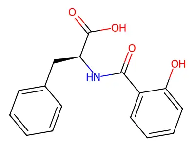 L-Phenylalanine, N-(2-hydroxybenzoyl)- structure