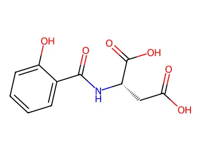 N-(2-Hydroxybenzoyl)-L-aspartic acid structure