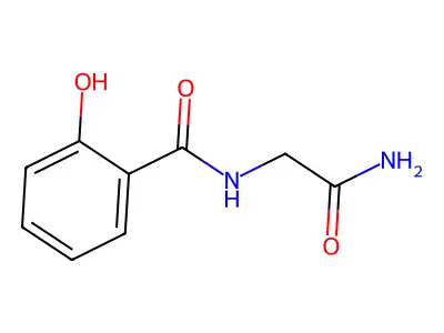 Benzamide, N-(2-amino-2-oxoethyl)-2-hydroxy- structure