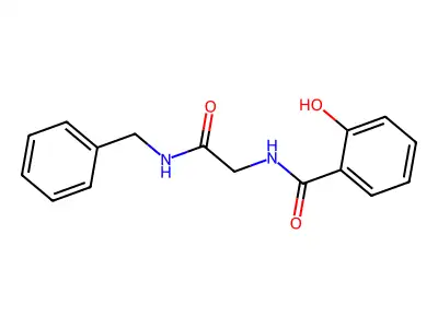 Salicylamide, N-((benzylcarbamoyl)methyl)- structure