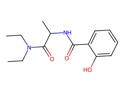 Benzamide, N-(2-(diethylamino)-1-methyl-2-oxoethyl)-2-hydroxy- structure