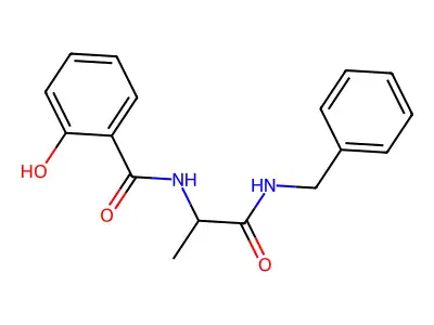 Benzamide, 2-hydroxy-N-(1-methyl-2-oxo-2-((phenylmethyl)amino)ethyl)- structure
