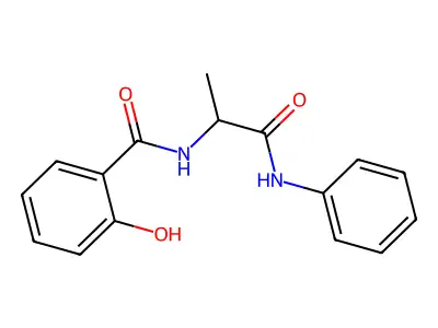 Benzamide, 2-hydroxy-N-(1-methyl-2-oxo-2-(phenylamino)ethyl)- structure