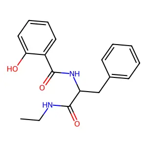 Benzenepropanamide, N-ethyl-alpha-((2-hydroxybenzoyl)amino)- structure
