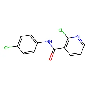 2-chloro-N-(4-chlorophenyl)pyridine-3-carboxamide structure