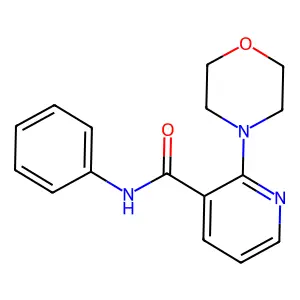 3-Pyridinecarboxamide, 2-(4-morpholinyl)-N-phenyl- structure