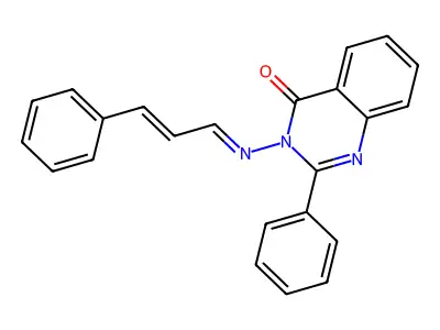 4(3H)-Quinazolinone, 2-phenyl-3-[(3-phenyl-2-propenylidene)amino]- structure