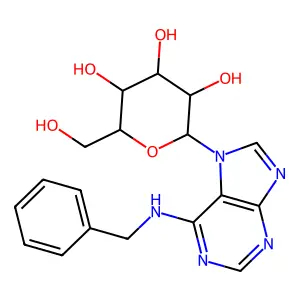 2-[6-(Benzylamino)purin-7-yl]-6-(hydroxymethyl)oxane-3,4,5-triol structure