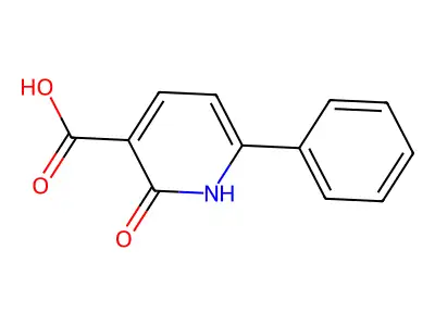 2-Oxo-6-phenyl-1,2-dihydropyridine-3-carboxylic acid structure