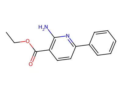 Ethyl 2-amino-6-phenyl-3-pyridinecarboxylate structure
