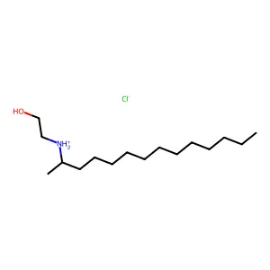 Ethanol, 2-((1-methyltridecyl)amino)-, hydrochloride structure