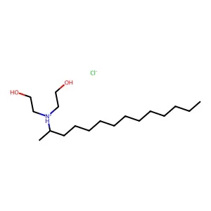 Ethanol, 2,2'-((1-methyltridecyl)imino)bis-, hydrochloride structure