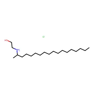 Ethanol, 2-((1-methylheptadecyl)amino)-, hydrochloride structure